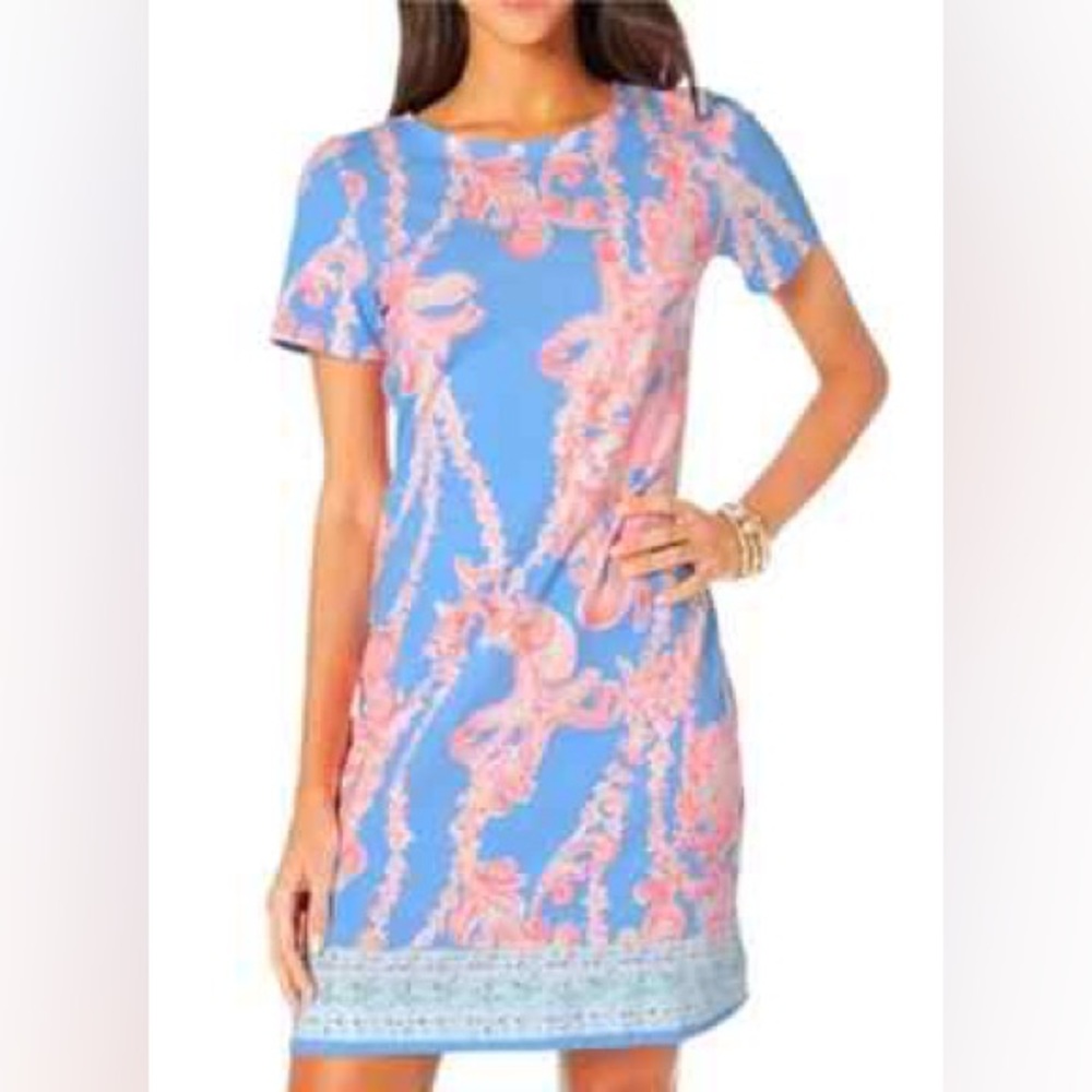 Lilly Pulitzer Short Sleeve Declan Dress in Go With The Flow Print Size S